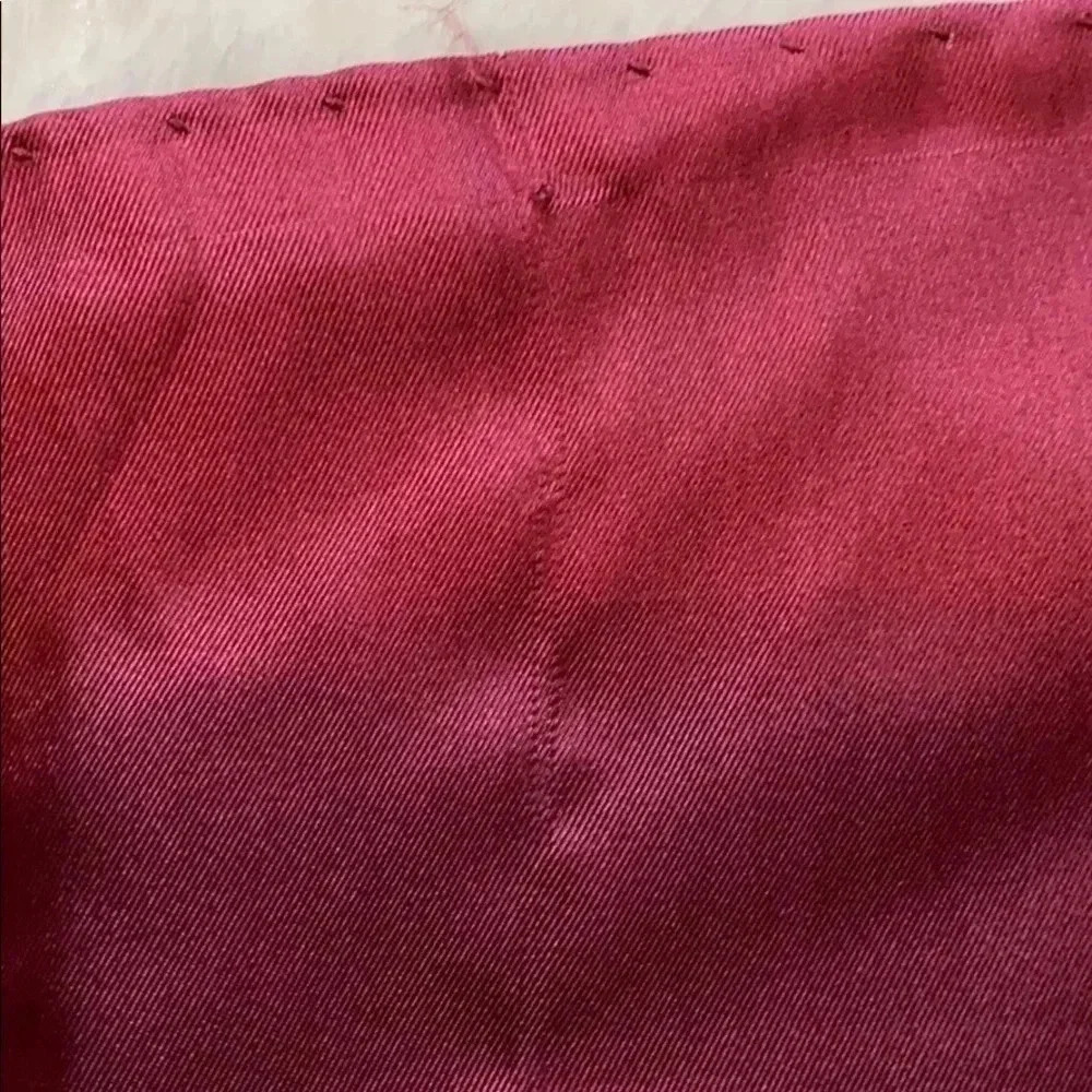 Made in Italy  burgundy Silk Men's Tuxedo Scarf - Picture 11 of 11